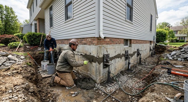 Basement Foundation Repair in Rowan County, NC