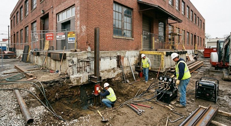 Building Foundation Repair in Cornelius, NC