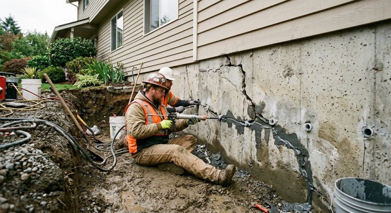 Cracked Foundation Repair in Cabarrus County, NC