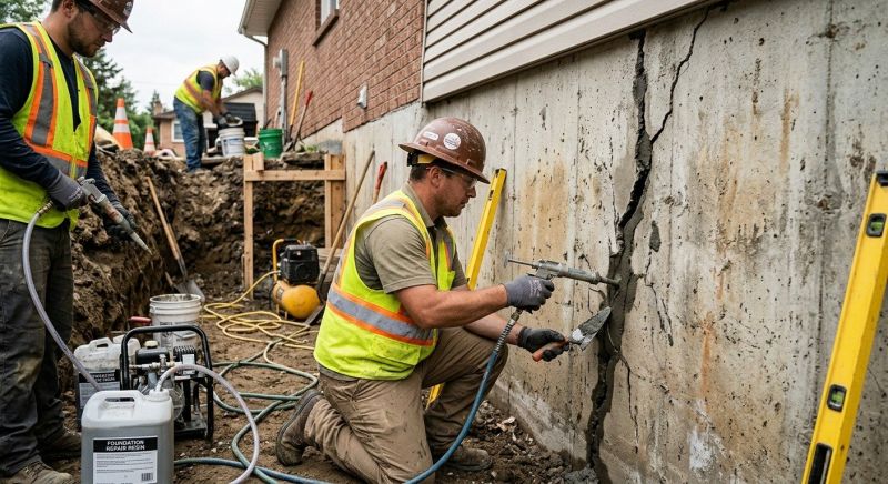 Cracked Foundation Repair in Cornelius, NC