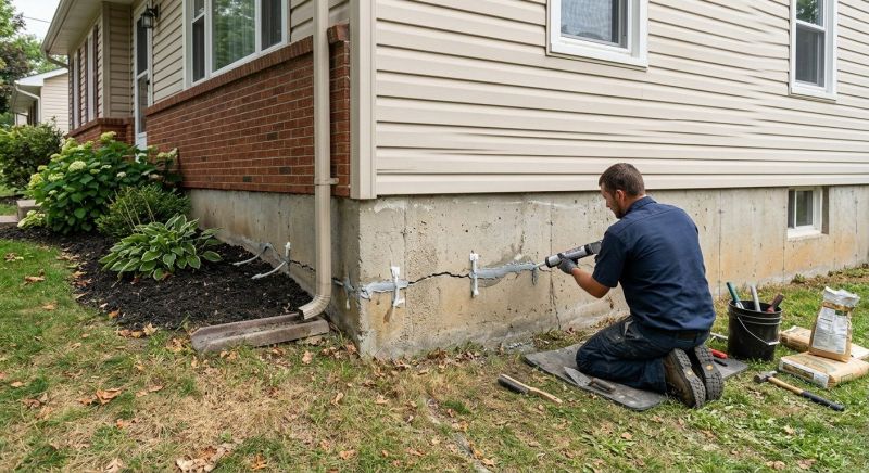 Cracked Foundation Repair in Salisbury, NC