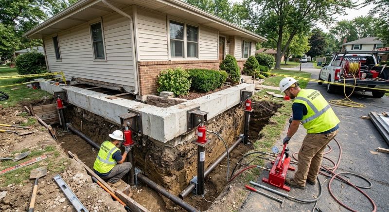 Foundation Jacking in Cabarrus County, NC