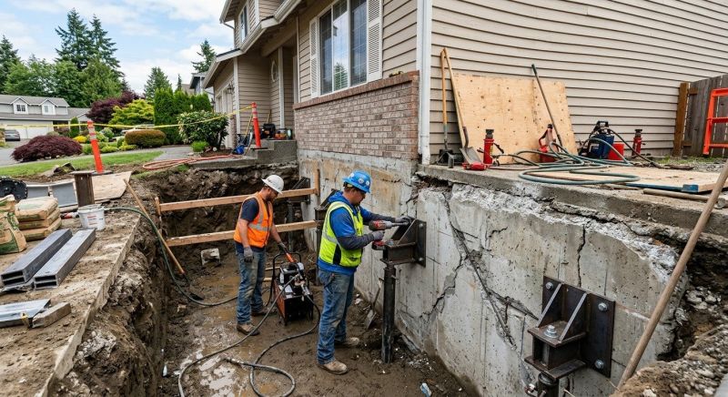 Foundation Pier Repair in Concord, NC