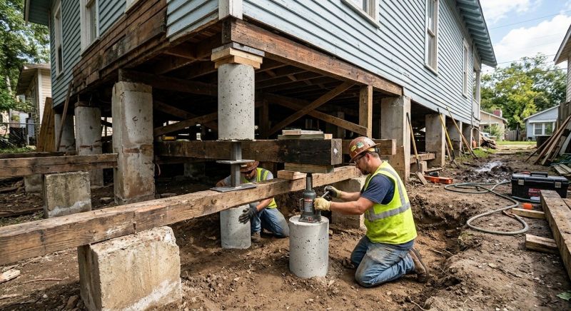 Foundation Pier Repair in Concord, NC