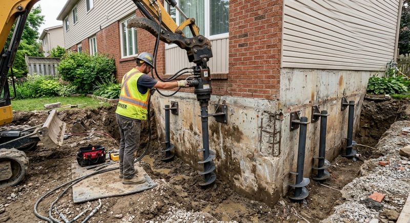 Helical Piers Installation in Concord, NC