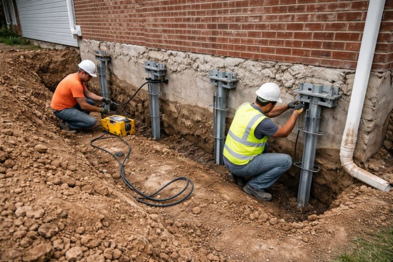 Helical Piers Installation in Concord, NC