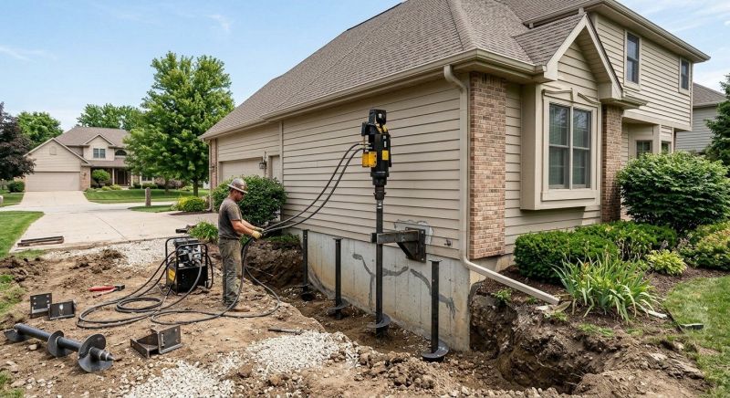 Helical Pile Installation in Concord, NC
