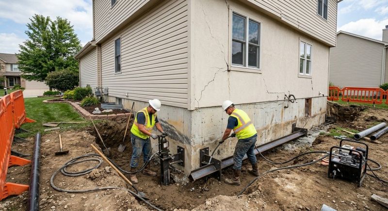 Sinking Foundation Repair in Albemarle, NC