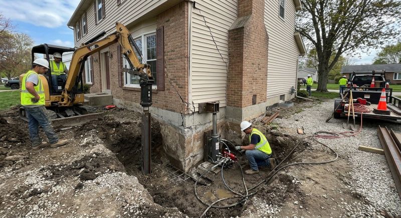Sinking Foundation Repair in Davidson, NC