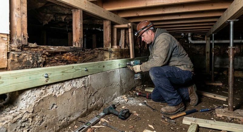 Sinking Foundation Repair in Kannapolis, NC