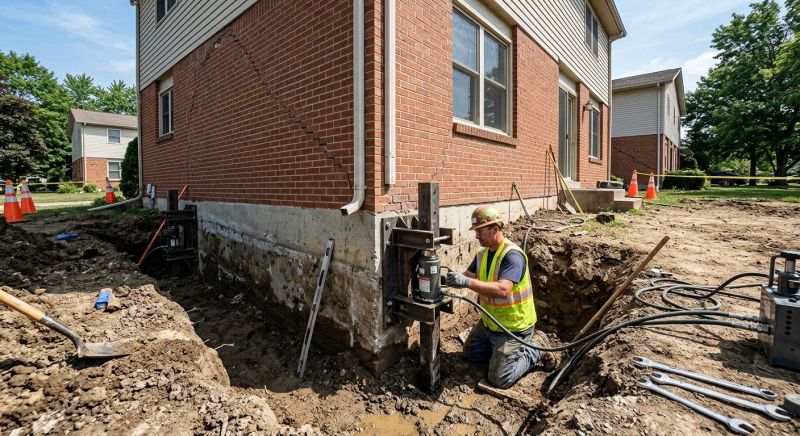Sinking Foundation Repair in Stanly County, NC